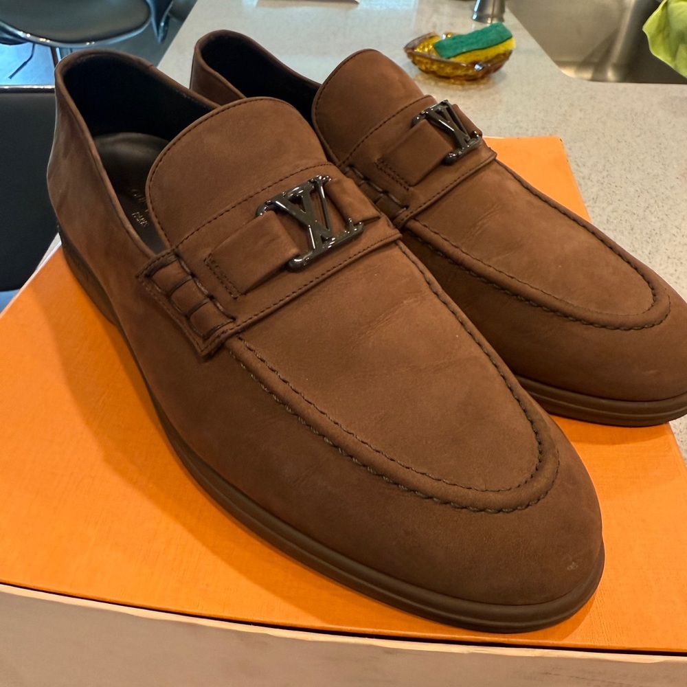 Louis Vuitton Men's Chocolate Brown Loafers - Picture 4 of 5
